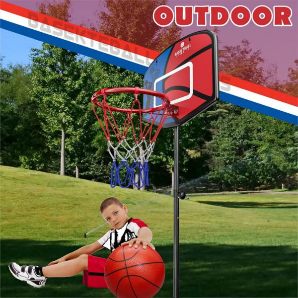 Melissa Adjustable Height Foldable InGround Basketball Hoop with